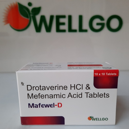 Drotaverine 80Mg + Mefenamic 250Mg Tablets